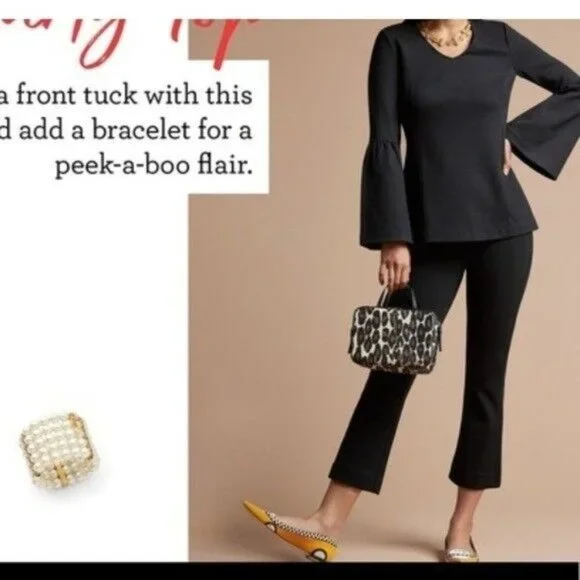 Cabi 3394 Kingston Cropped Black Trousers Pants Sz 2 Ponte Stretch Chelsea Chic - Picture 11 of 12